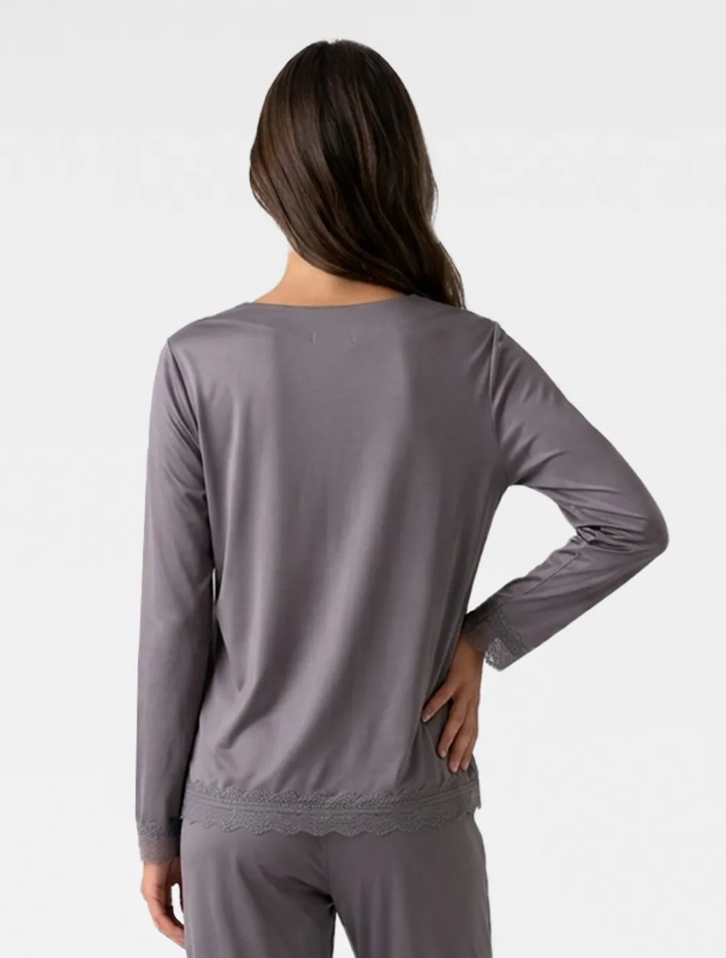 Marie France Grey Women Elara Chemise SKU: PYELARACHEMISE_GREY Image 02