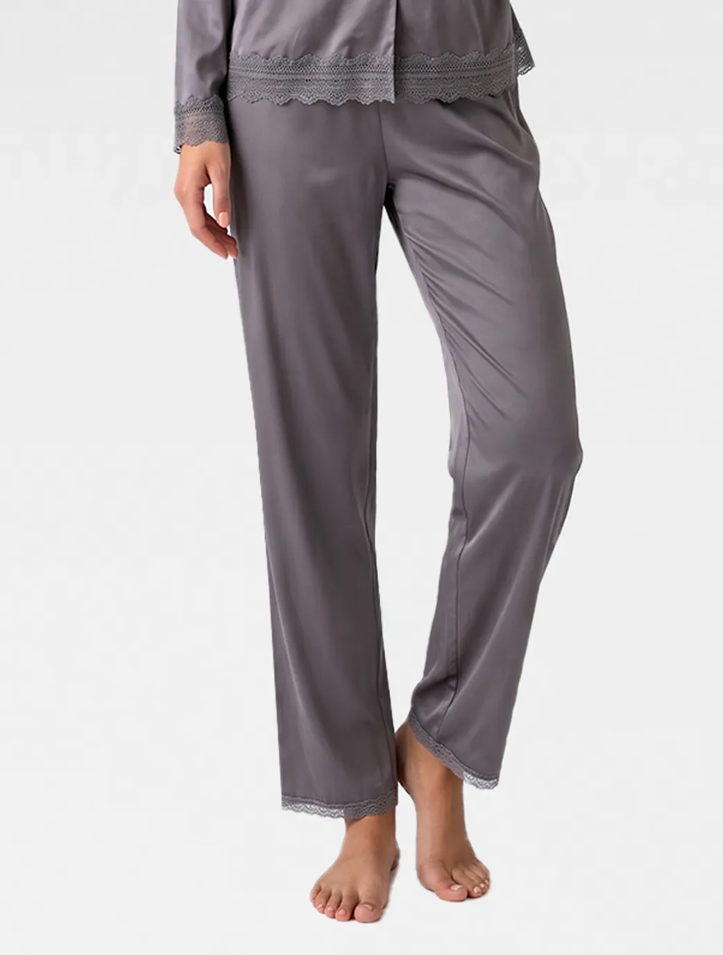 Marie France Grey Women Elara Pant SKU: PYELARAPANT_GREY Image 03