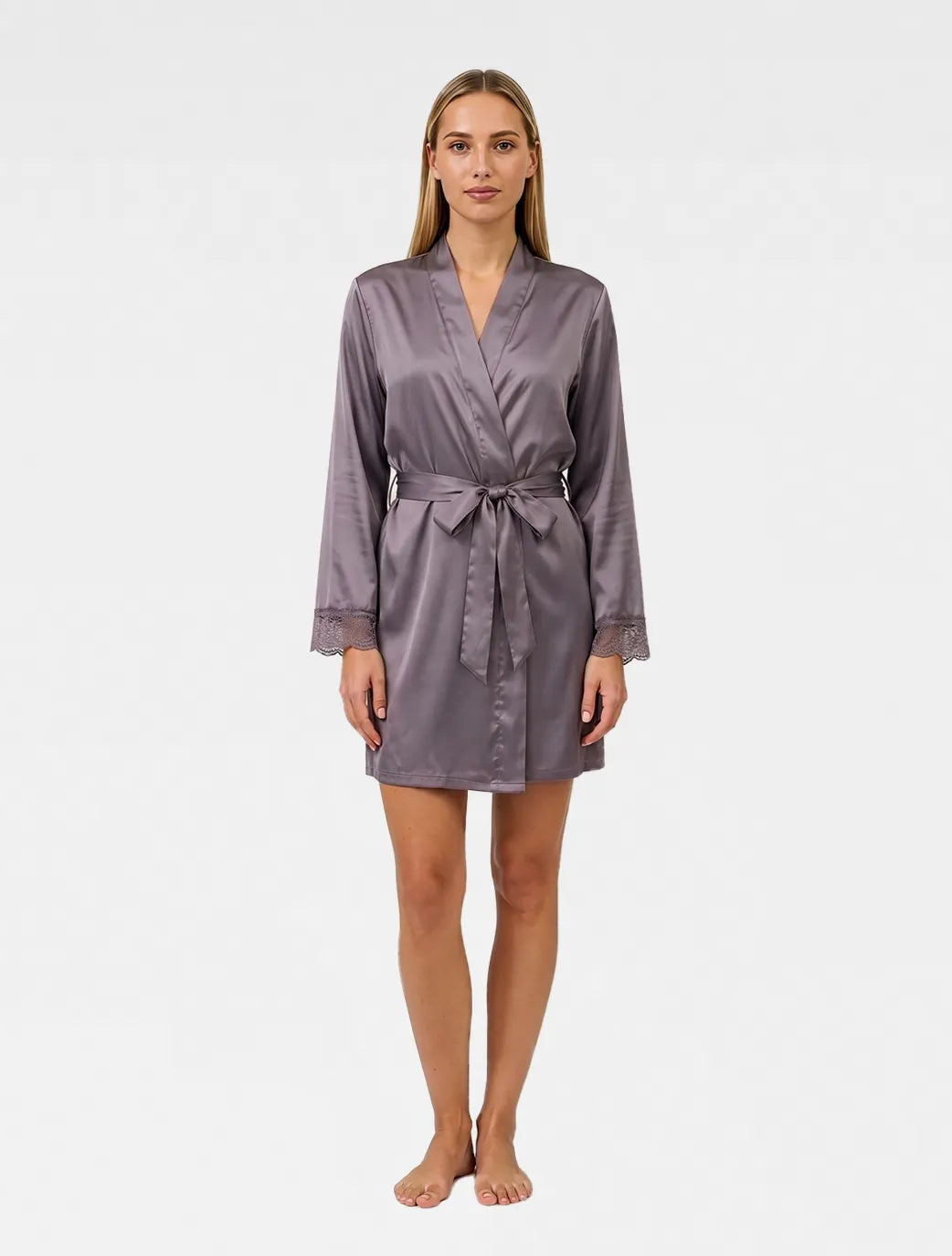 Marie France Purple Women Elorin Robe SKU: PYELORINROBE_Purple Image 03