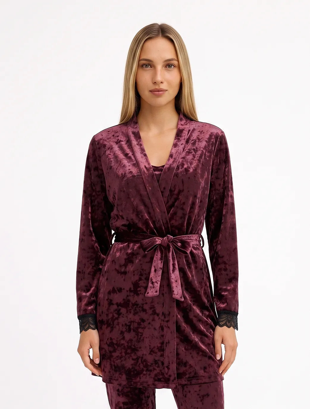 Marie France Bordeau Women Eloura Robe SKU: PYELOURAROBE_Bordeau Image 01