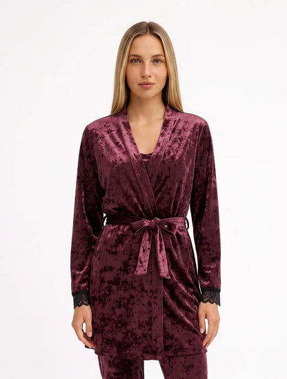 Marie France Bordeau Women Eloura Robe SKU: PYELOURAROBE_Bordeau Image 01