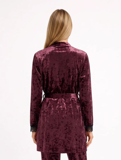 Marie France Bordeau Women Eloura Robe SKU: PYELOURAROBE_Bordeau Image 02