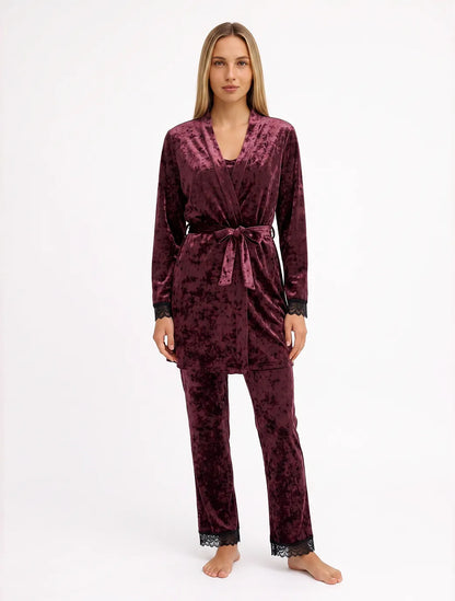 Marie France Bordeau Women Eloura Robe SKU: PYELOURAROBE_Bordeau Image 03