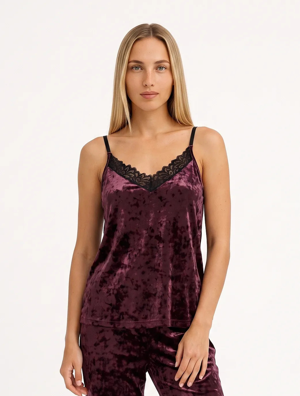 Marie France Bordeau Women Eloura Top SKU: PYELOURATOP_Bordeau Image 01