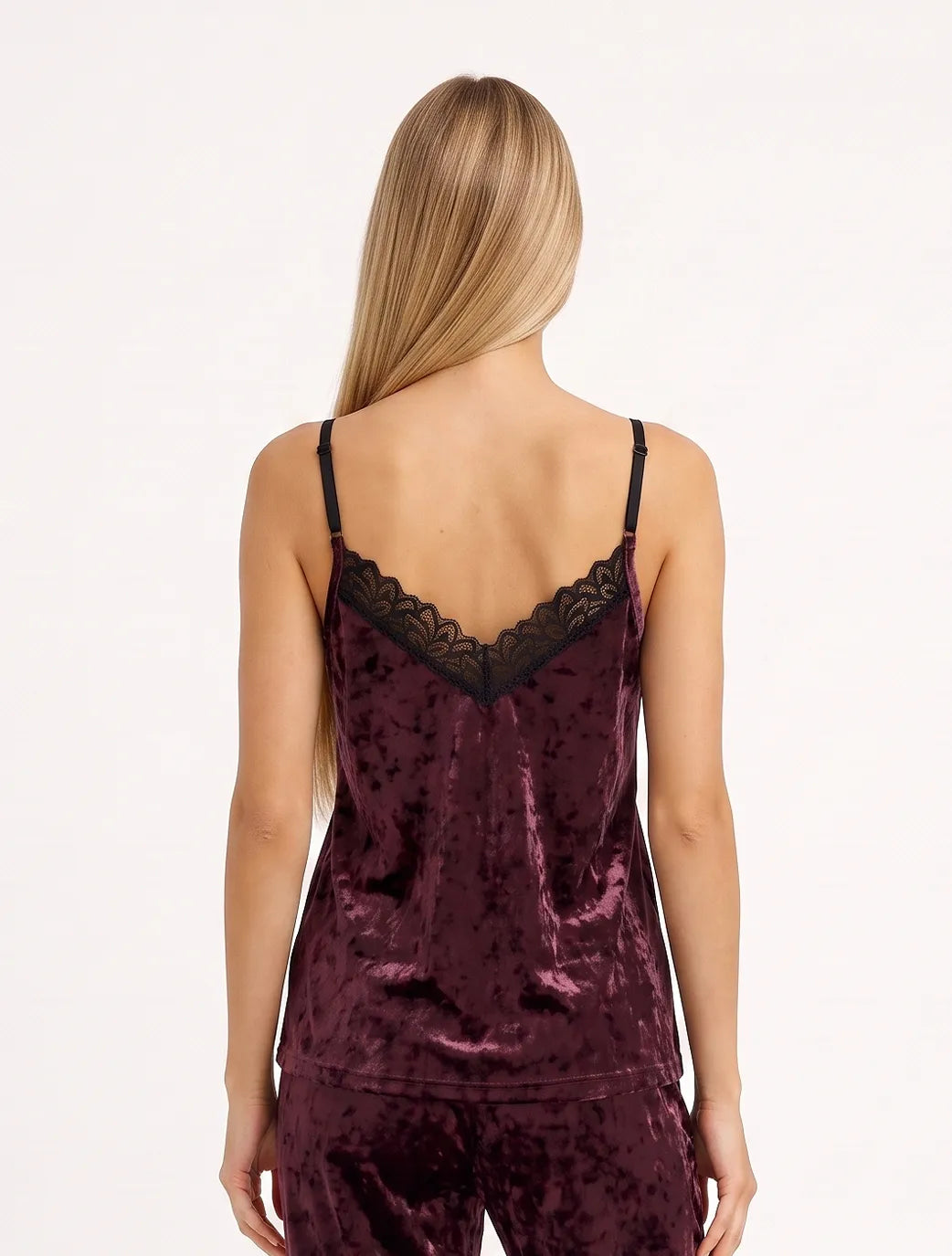 Marie France Bordeau Women Eloura Top SKU: PYELOURATOP_Bordeau Image 02