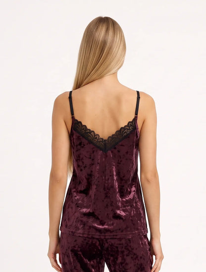 Marie France Bordeau Women Eloura Top SKU: PYELOURATOP_Bordeau Image 02
