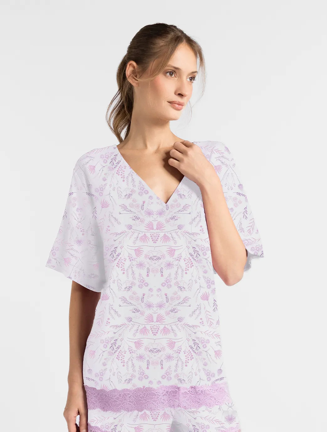 Marie France Multicolor Women Florana Floral Micro Chemise SKU: PYFLORANACHEMISE_MULTICOLOR Image 01