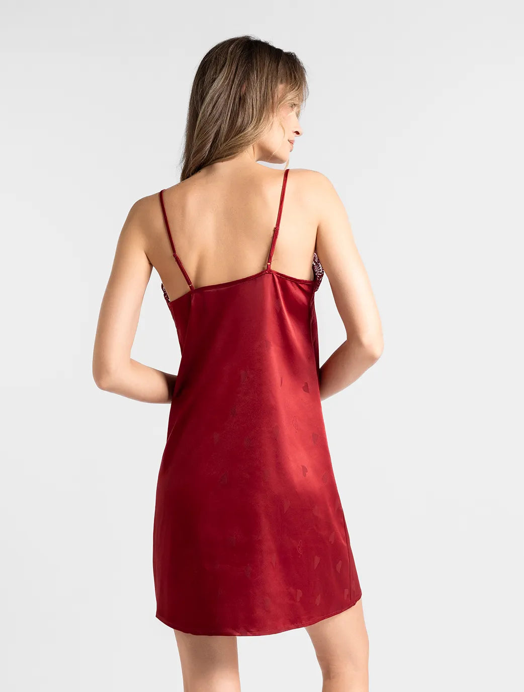 Marie France Heartfelt Dress_Burgundy Women Heartfelt Dress SKU: PYHEARTFELTDRESS_Burgundy Image 02