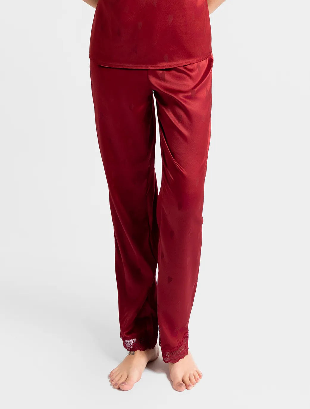 Marie France Heartfelt Pant_Burgundy Women Heartfelt Pant SKU: PYHEARTFELTPANT_Burgundy Image 03