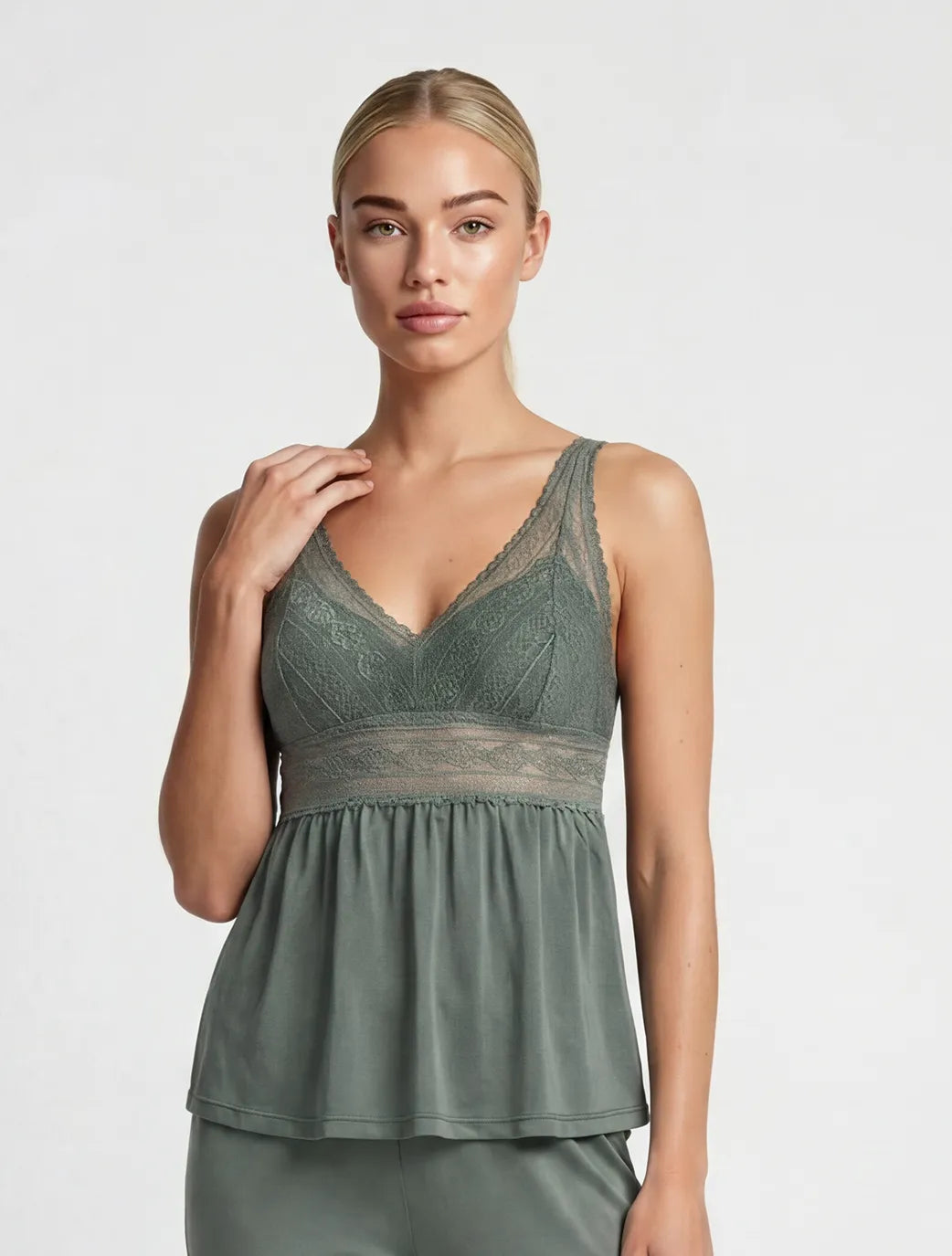 Marie France Green Women Kaitlyn I-Shirt SKU: PYKAITLYNISHIRT_Green Image 01