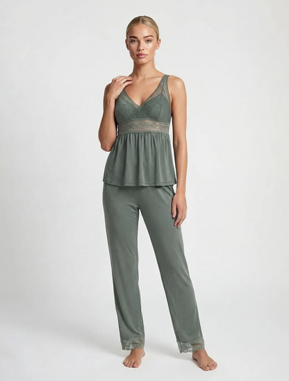Marie France Green Women Kaitlyn Pant SKU: PYKAITLYNPANT_Green Image 01