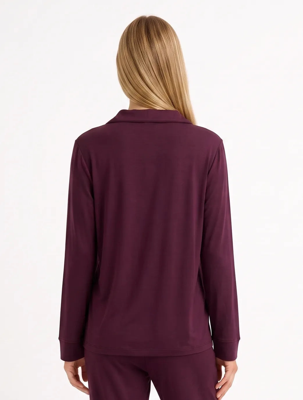 Marie France Burgundy Women Kamy Chemise SKU: PYKAMYCHEMISE_BURGUNDY Image 02
