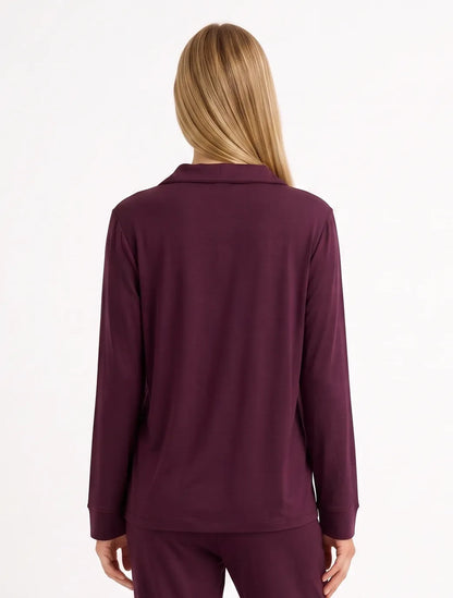 Marie France Burgundy Women Kamy Chemise SKU: PYKAMYCHEMISE_BURGUNDY Image 02