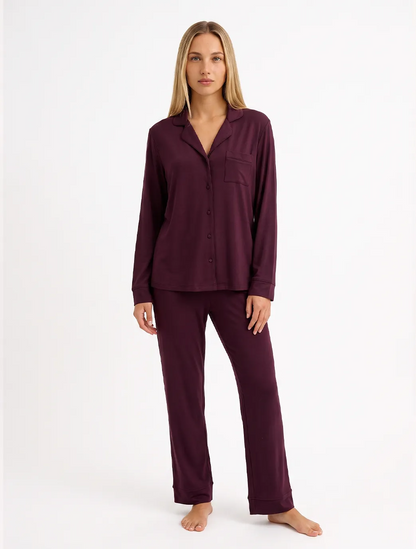 Marie France Burgundy Women Kamy Chemise SKU: PYKAMYCHEMISE_BURGUNDY Image 03