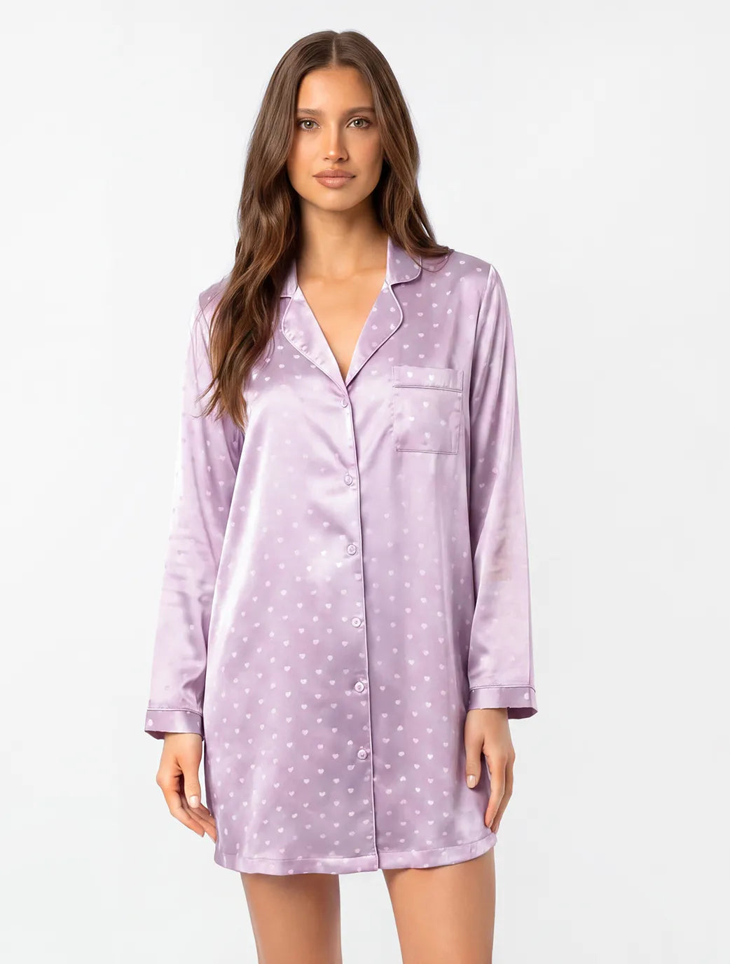 Marie France Pink Women Kanna Chemise Dress SKU: PYKANNACHEMISEDRESS_Pink Image 01