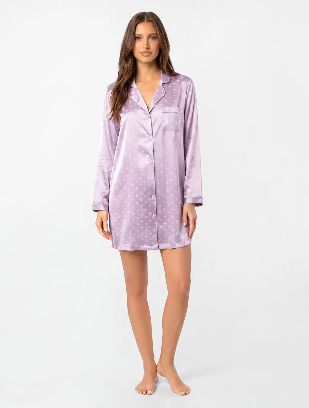 Marie France Pink Women Kanna Chemise Dress SKU: PYKANNACHEMISEDRESS_Pink Image 03