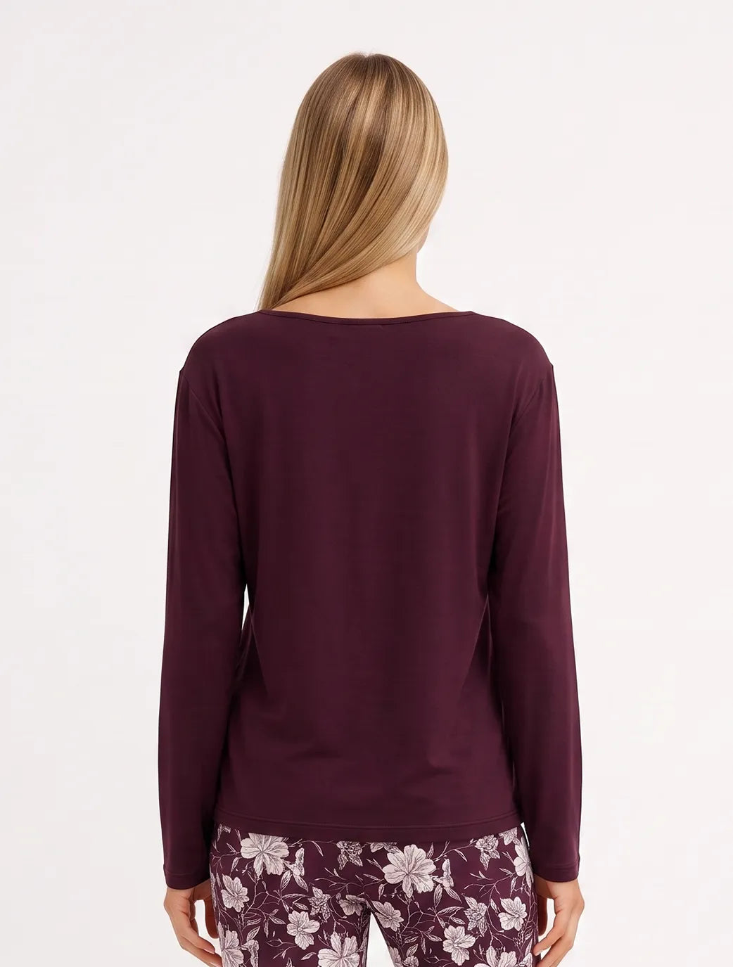 Marie France Burgundy Women Kaylyn Top SKU: PYKAYLYNTOP_BURGUNDY Image 02