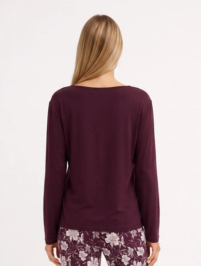 Marie France Burgundy Women Kaylyn Top SKU: PYKAYLYNTOP_BURGUNDY Image 02