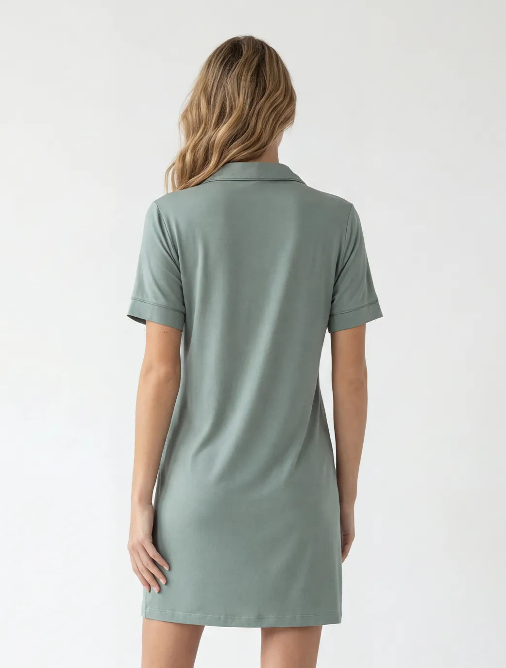 Marie France Green Women Kennedi Chemise Dress SKU: PYKENNEDICHEMISEDRES_Green Image 02