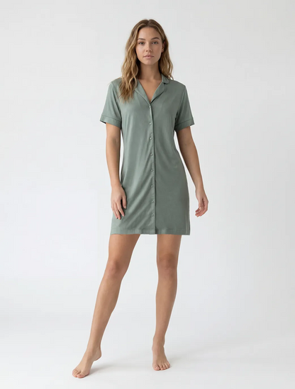 Marie France Green Women Kennedi Chemise Dress SKU: PYKENNEDICHEMISEDRES_Green Image 03
