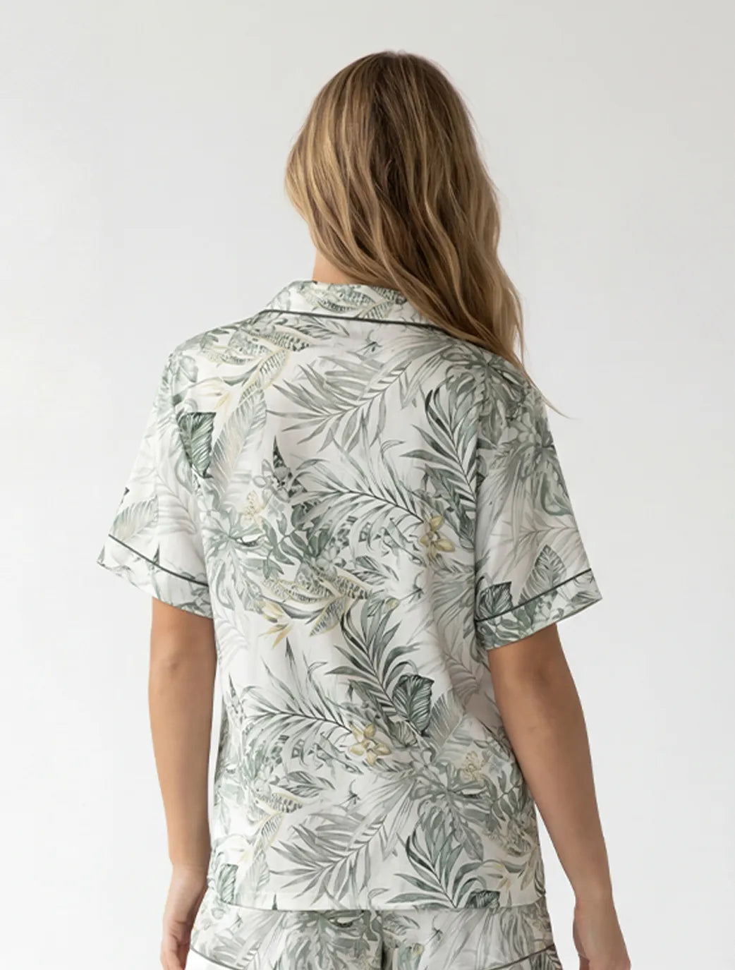 Marie France Multicolor Women Kennedi Notched Lapel Button-Front Sleep Shirt SKU: PYKENNEDICHEMISE_Multicolor Image 02