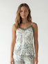 Marie France Multicolor Women Kinly Leafy Print Lace V-Neck Sleep Top SKU: PYKINLYISHIRT_Multicolor Image 01