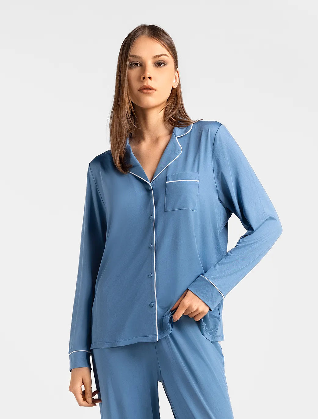 Marie France_Navy_Lanseo Chemise_PYLANSEOCHEMISE_Navy_01