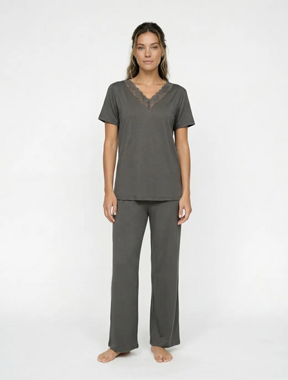 Marie France Grey Women Latina Pant SKU: PYLATINAPANT_Grey Image 01