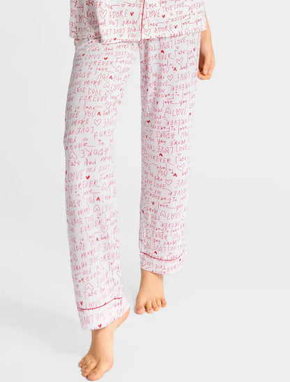 Marie France Multicolor Women Leemo Love Heart Print Nightwear Set SKU: PYLEEMOSETOFFER_Multicolor Image 05