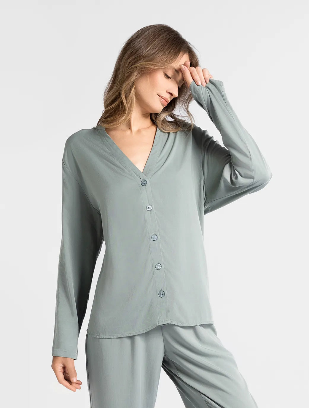 Marie France Leny Chemise_Green Women Leny Chemise SKU: PYLENYCHEMISE_Green Image 01
