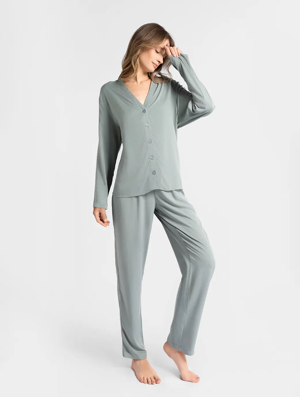 Marie France Leny Pant_Green Women Leny Pant SKU: PYLENYPANT_Green Image 01