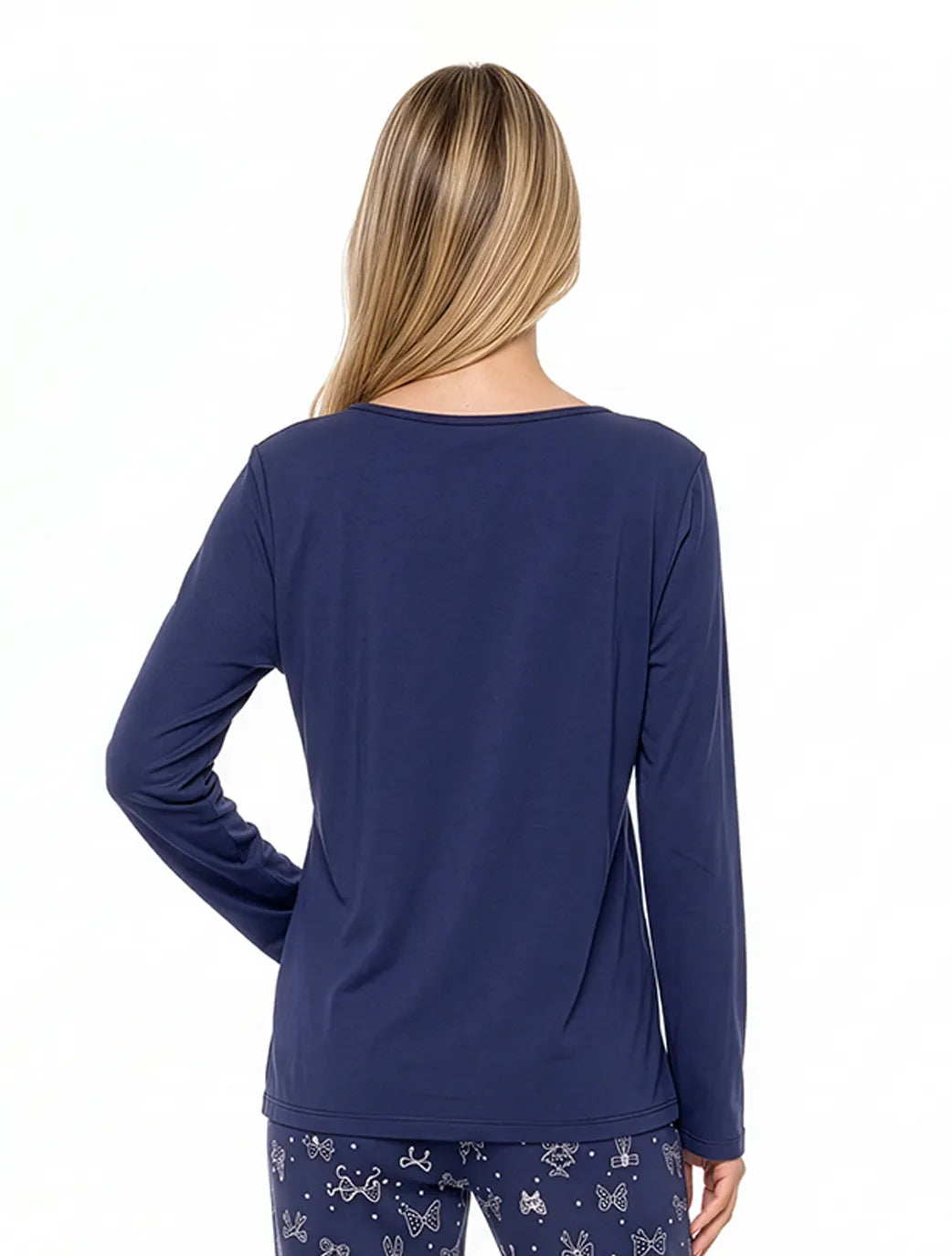 Marie France Navy Women Lorena Top SKU: PYLORENATOP_NAVY Image 02