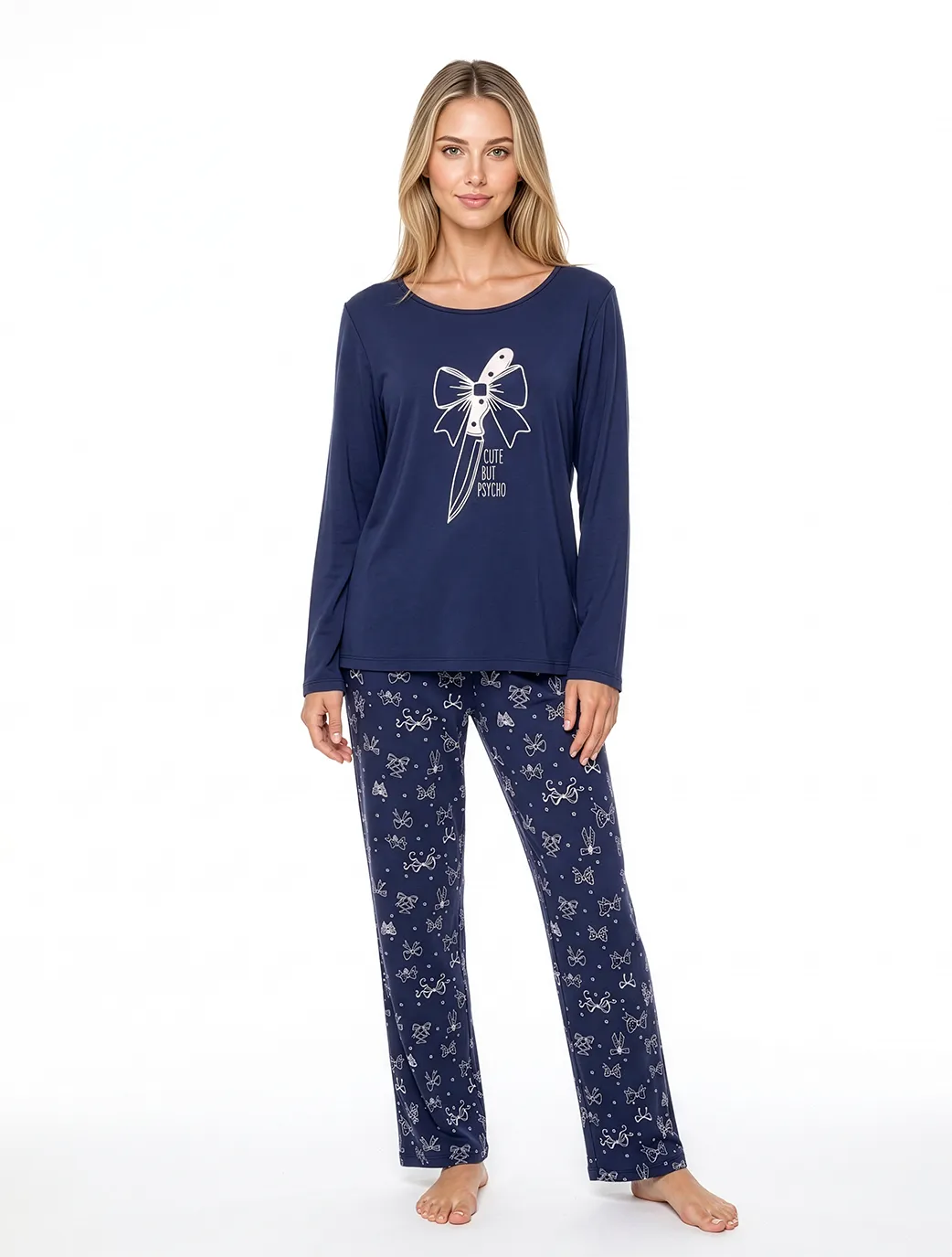 Marie France Navy Women Lorena Top SKU: PYLORENATOP_NAVY Image 03