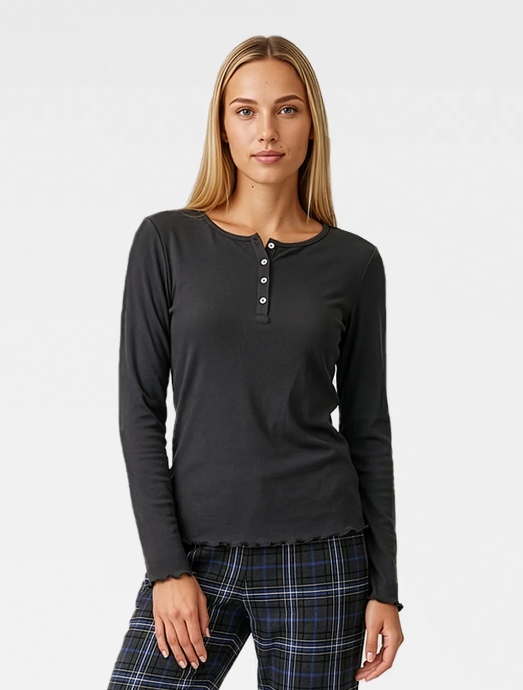 Marie France Dark Grey Women Lyric Top SKU: PYLYRICTOP_DARK GREY Image 01