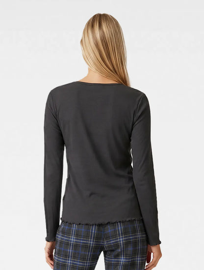 Marie France Dark Grey Women Lyric Top SKU: PYLYRICTOP_DARK GREY Image 02