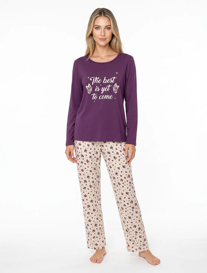 Marie France Purple Women Madora Top SKU: PYMADORATOP_PURPLE Image 03