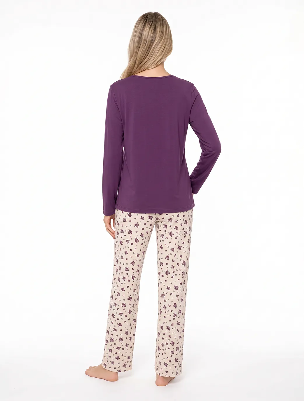 Marie France Purple Women Madora Top SKU: PYMADORATOP_PURPLE Image 04