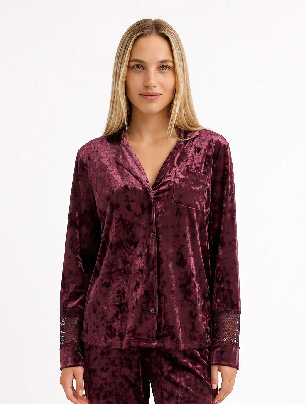 Marie France Bordeau Women Marenel Chemise SKU: PYMARENELCHEMISE_Bordeau Image 01