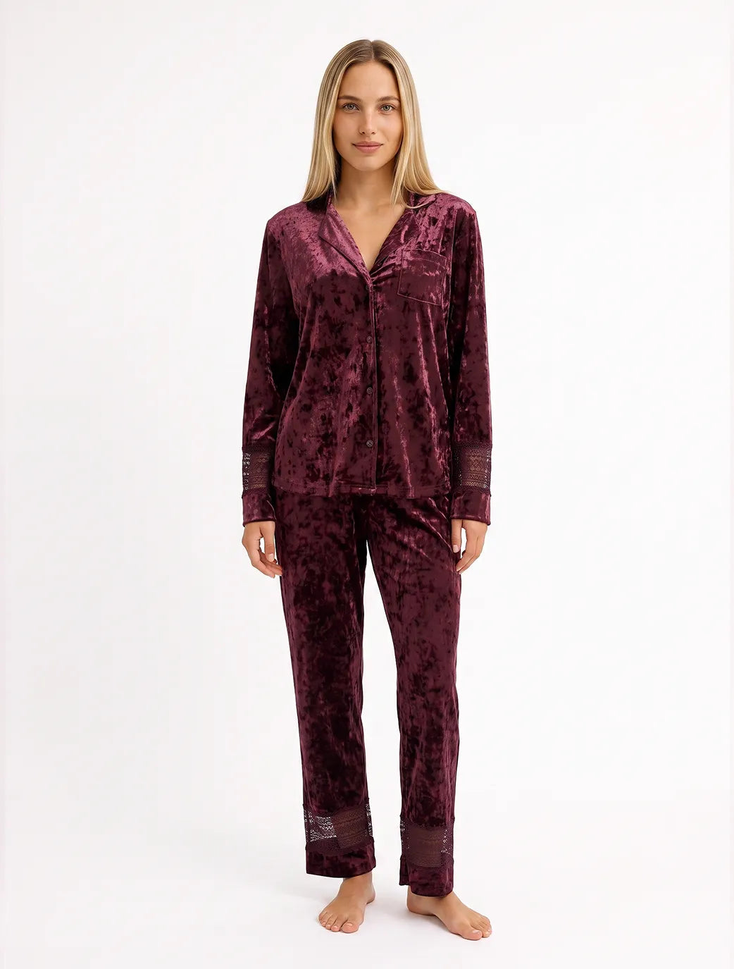 Marie France Bordeau Women Marenel Pant SKU: PYMARENELPANT_Bordeau Image 01