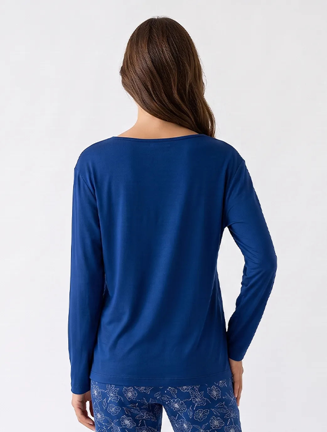 Marie France Navy Women Melora Top SKU: PYMELORATOP_NAVY Image 02