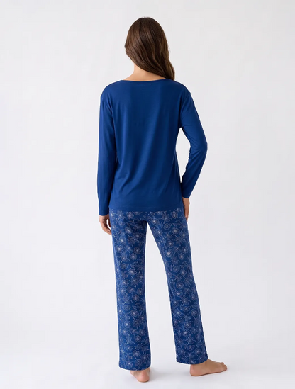 Marie France Navy Women Melora Top SKU: PYMELORATOP_NAVY Image 04