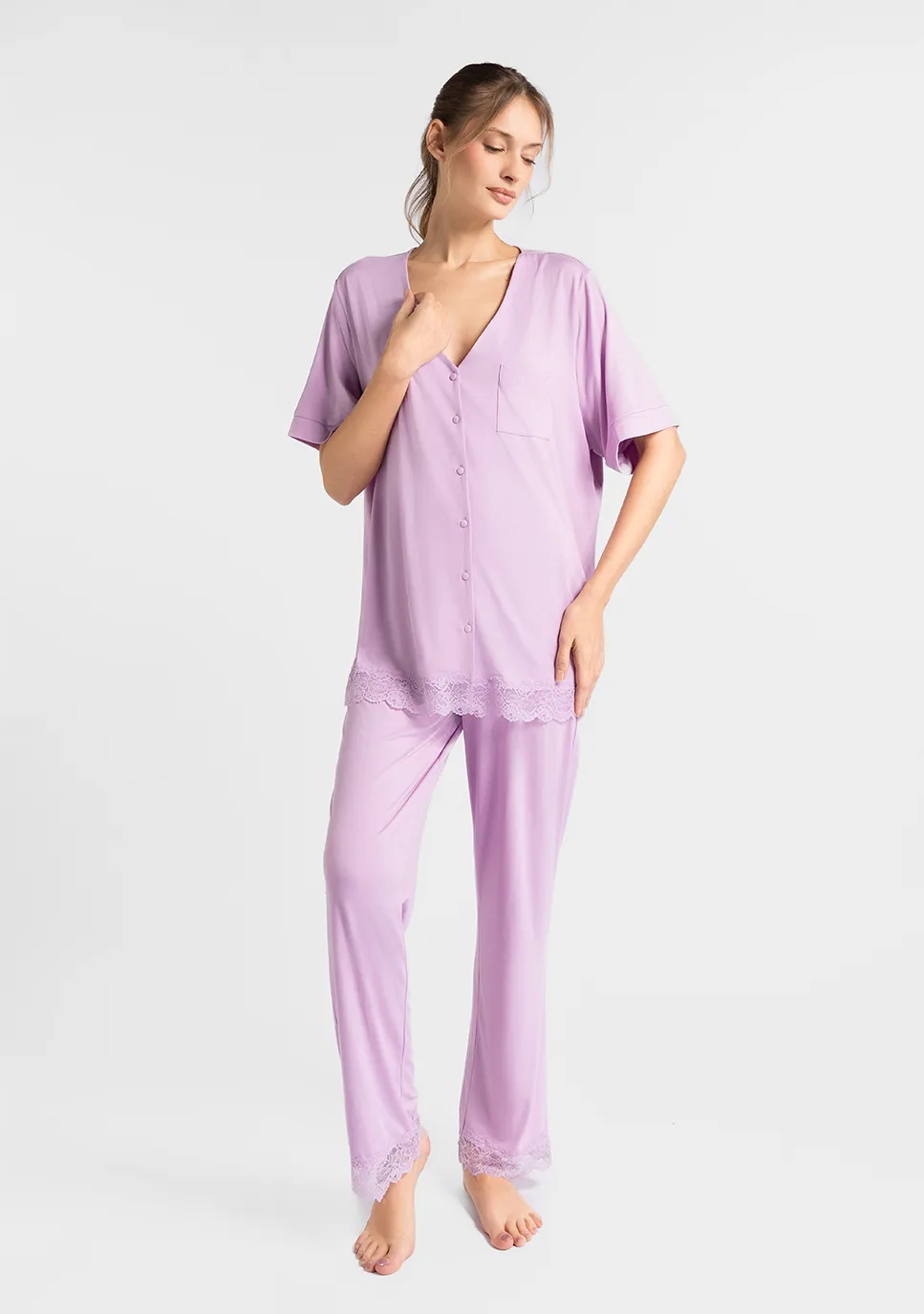 Marie France Milyana Pant_Pink Women Milyana Pant SKU: PYMILYANAPANT_Pink Image 01