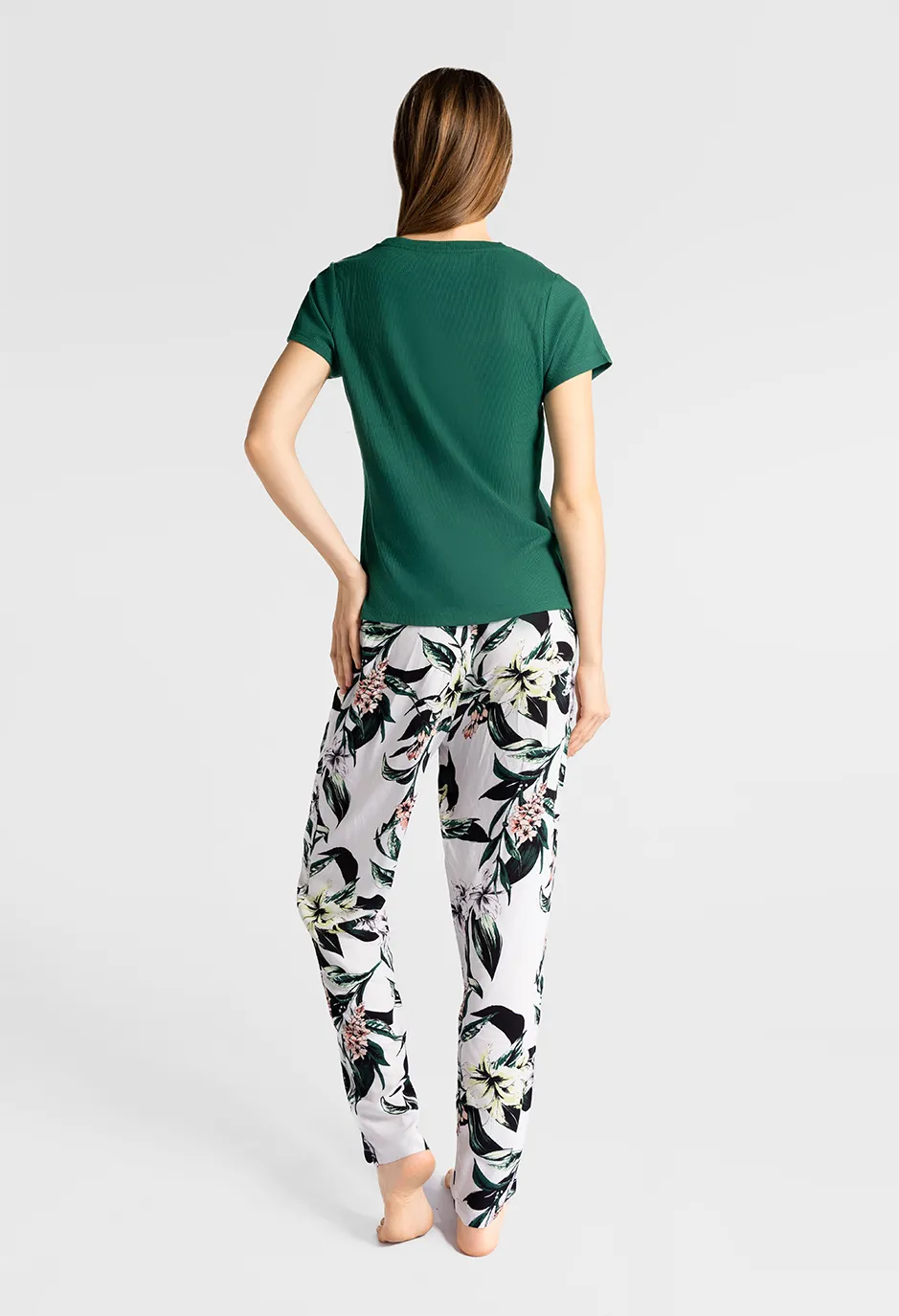 Marie France Mireva T-Shirt Ribbed_Green Women Mireva T-Shirt Ribbed SKU: PYMIREVAT-SHIRTRIBBE_Green Image 04