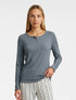 Marie France Blue Grey Women Myolly Top SKU: PYMYOLLYTOP_Blue Grey Image 01