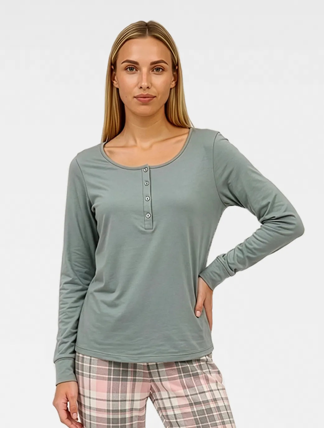 Marie France Light Green Women Myric Top SKU: PYMYRICTOP_Light Green Image 01