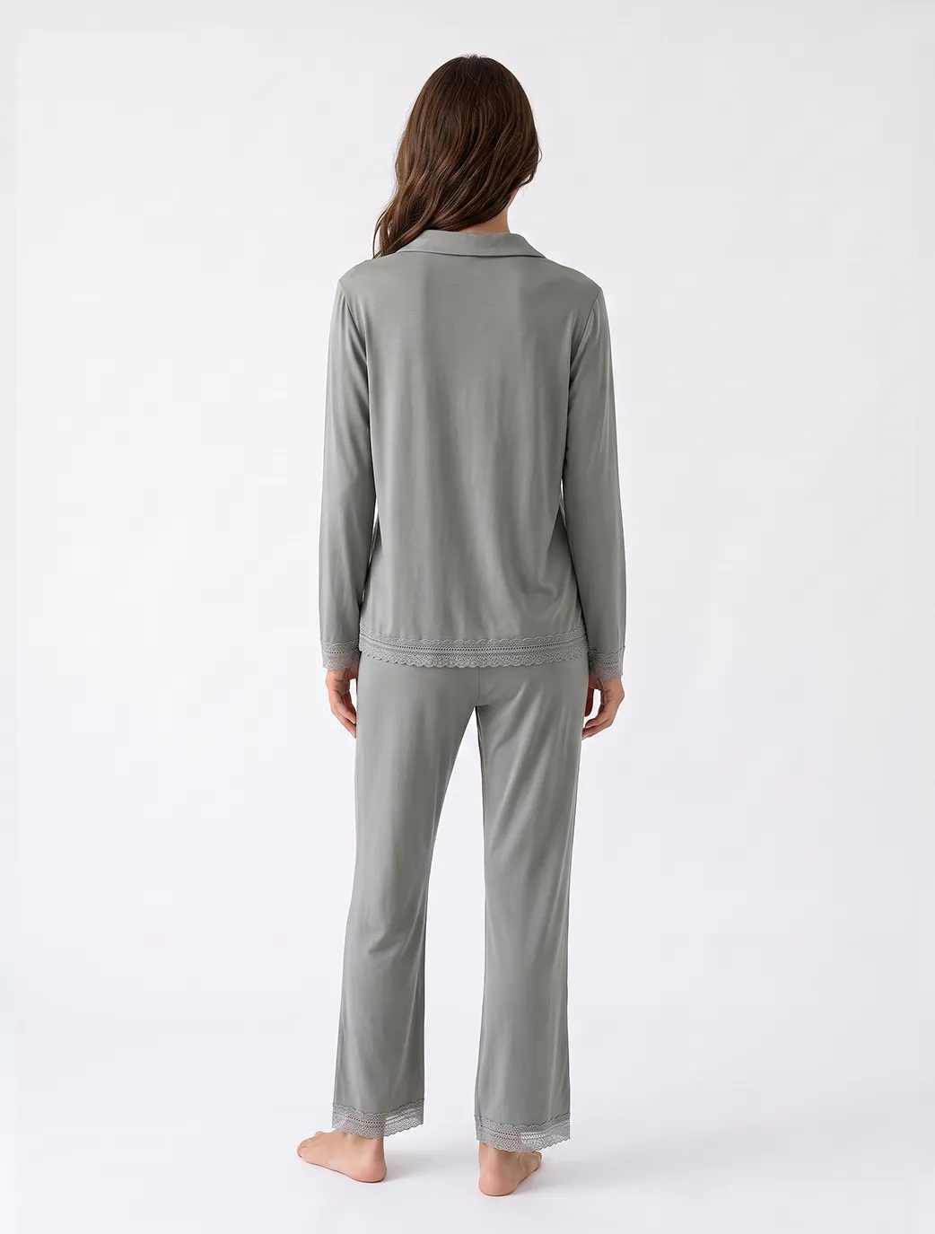 Marie France Grey Women Navina Pant SKU: PYNAVINAPANT_GREY Image 02
