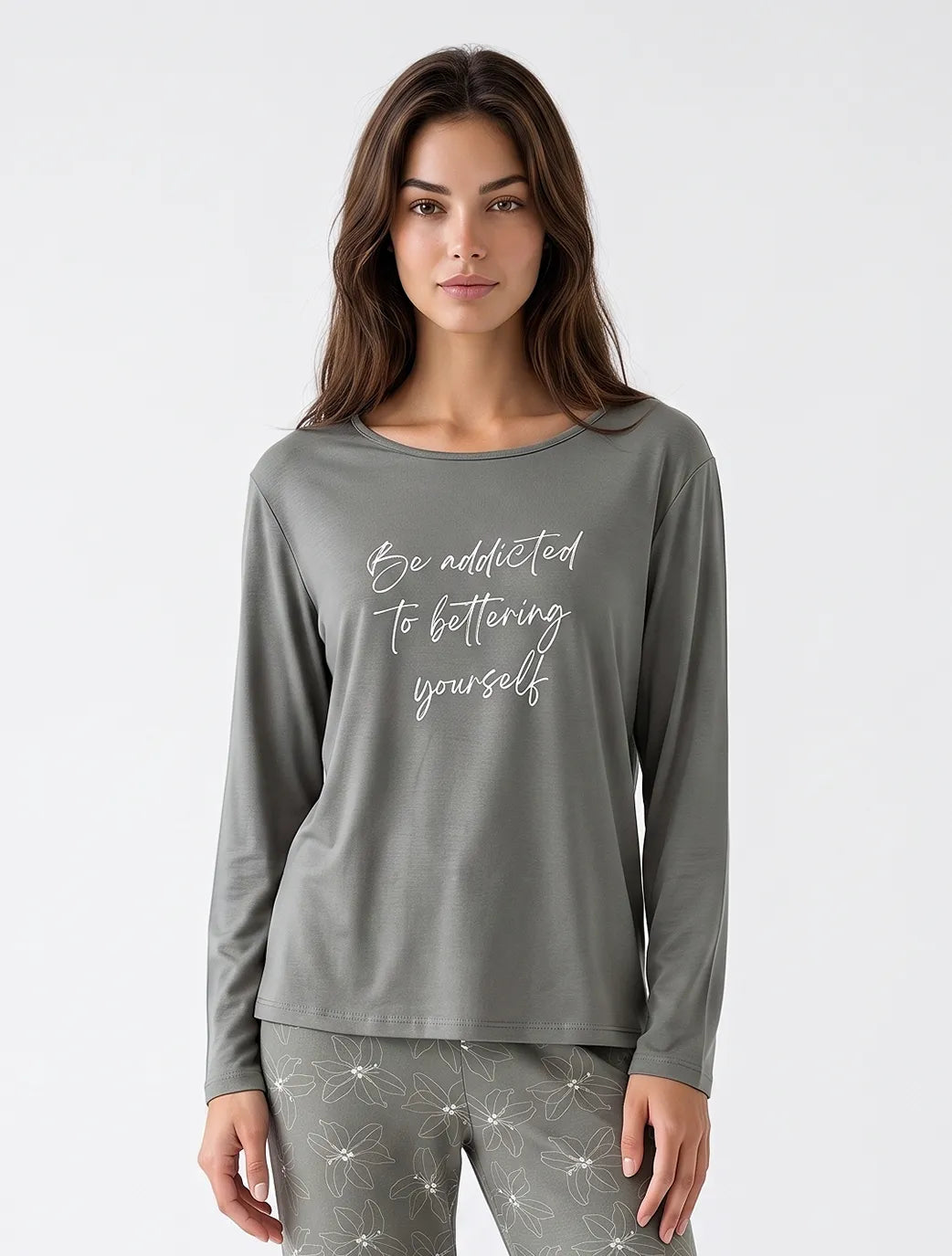 Marie France Grey Women Nerina Top SKU: PYNERINATOP_Grey Image 01