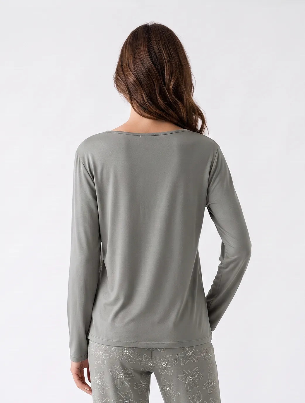Marie France Grey Women Nerina Top SKU: PYNERINATOP_Grey Image 02