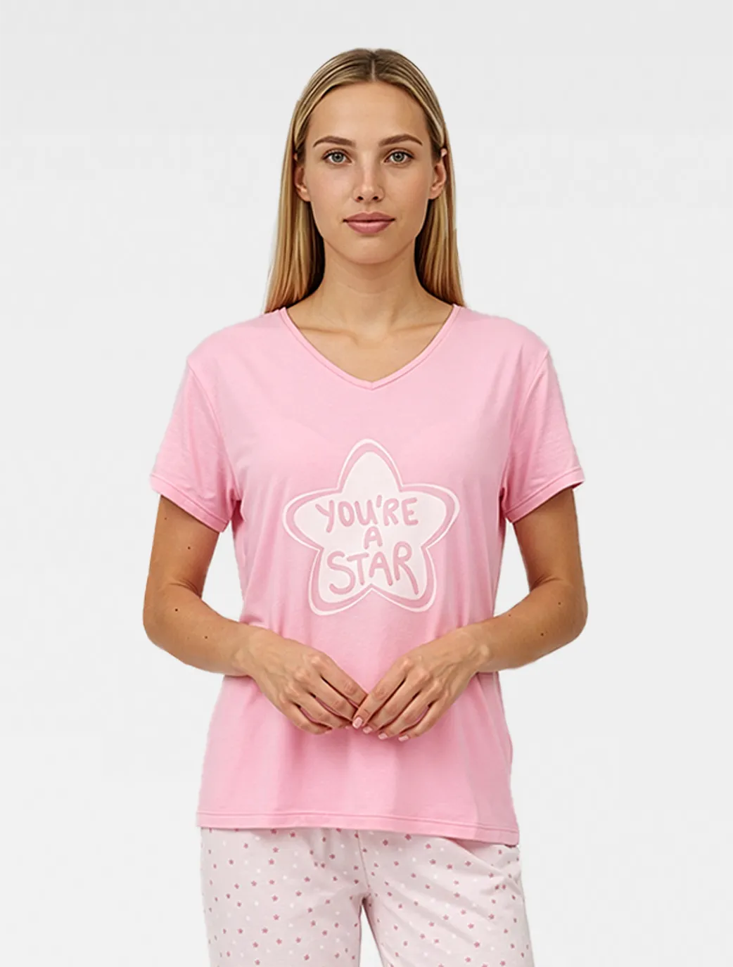 Marie France Pink Women Nura T-Shirt SKU: PYNURATSHIRT_PINK Image 01