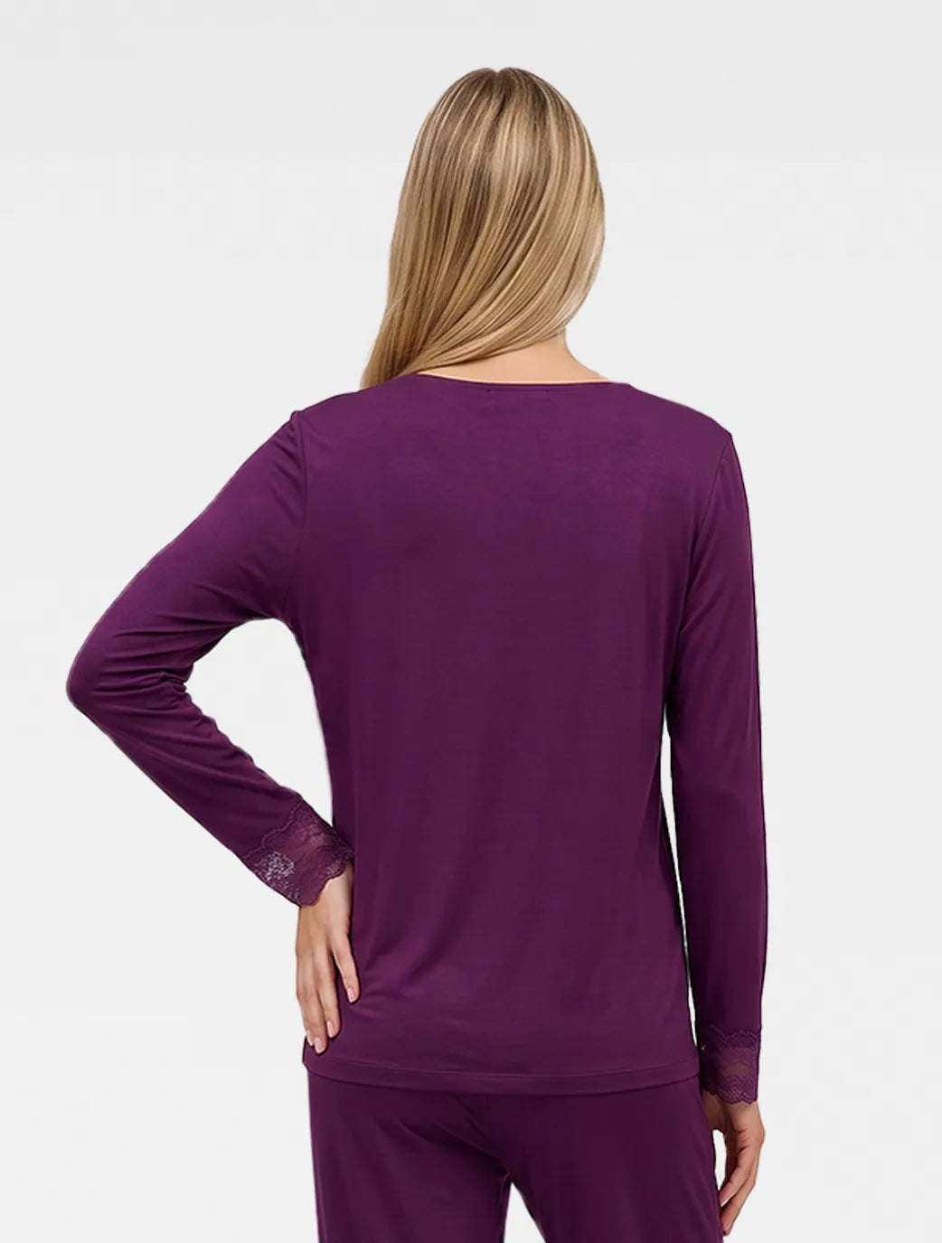 Marie France Dark Purple Women Orea Chemise SKU: PYOREACHEMISE_Dark Purple Image 02